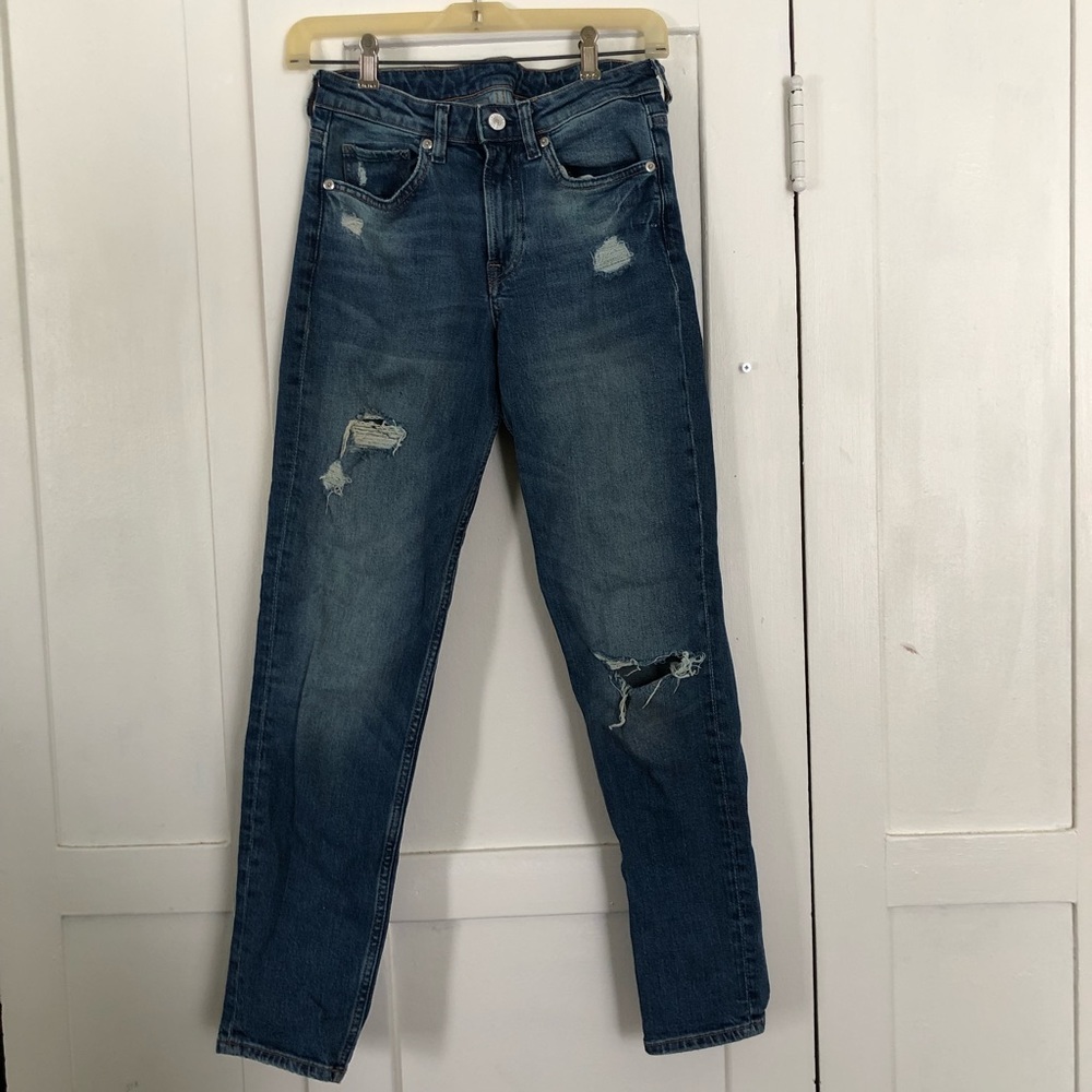 H&M Distressed Girlfriend Jeans